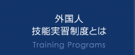 外国人技能実習制度とは Training Programs